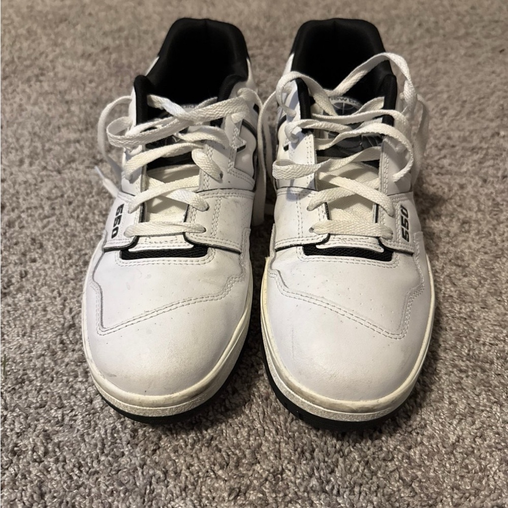 New Balance White and Black Men's Sneakers